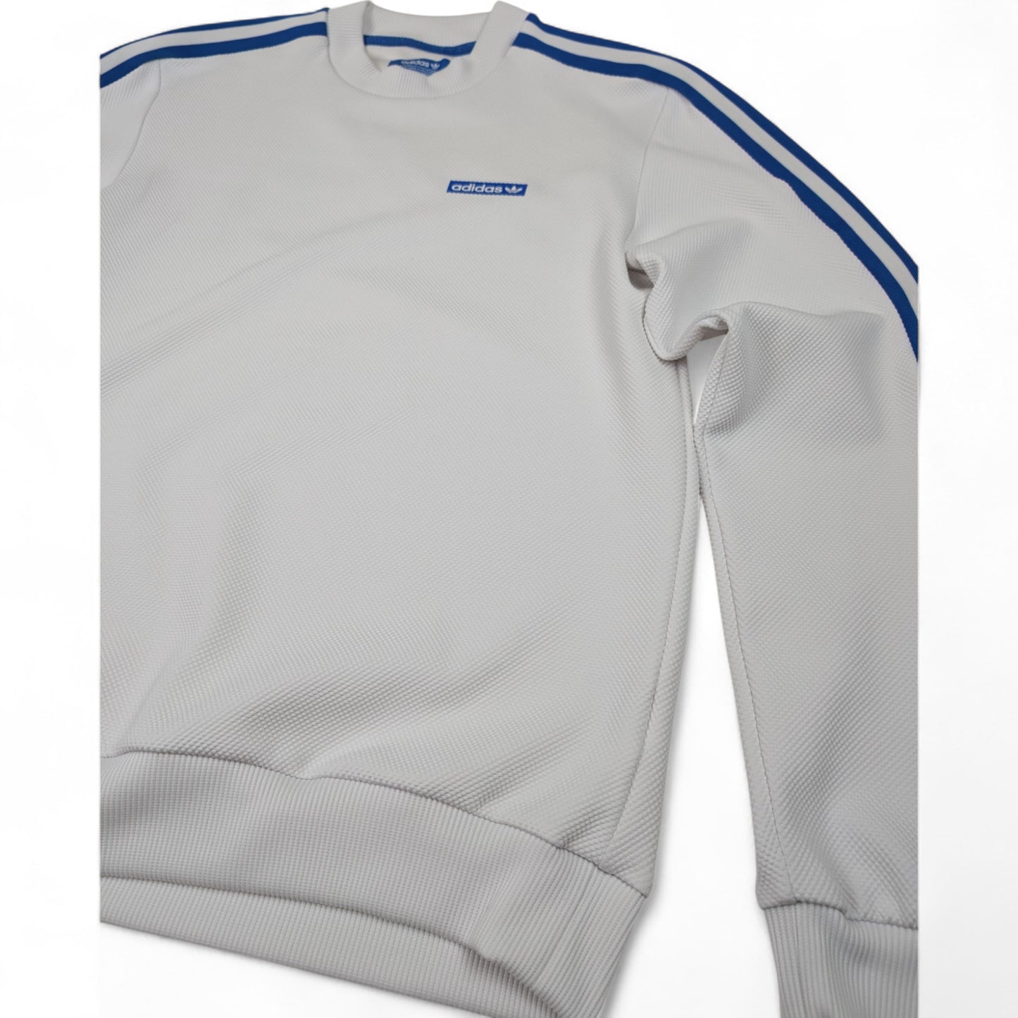 Retro Adidas Sweatshirt mit Blauen Adidas Stripes S
