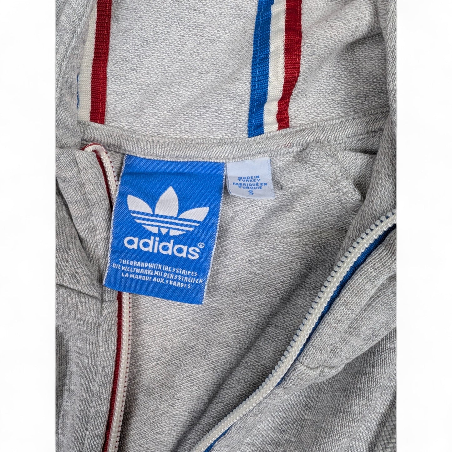 Retro Adidas Zipper Grau S