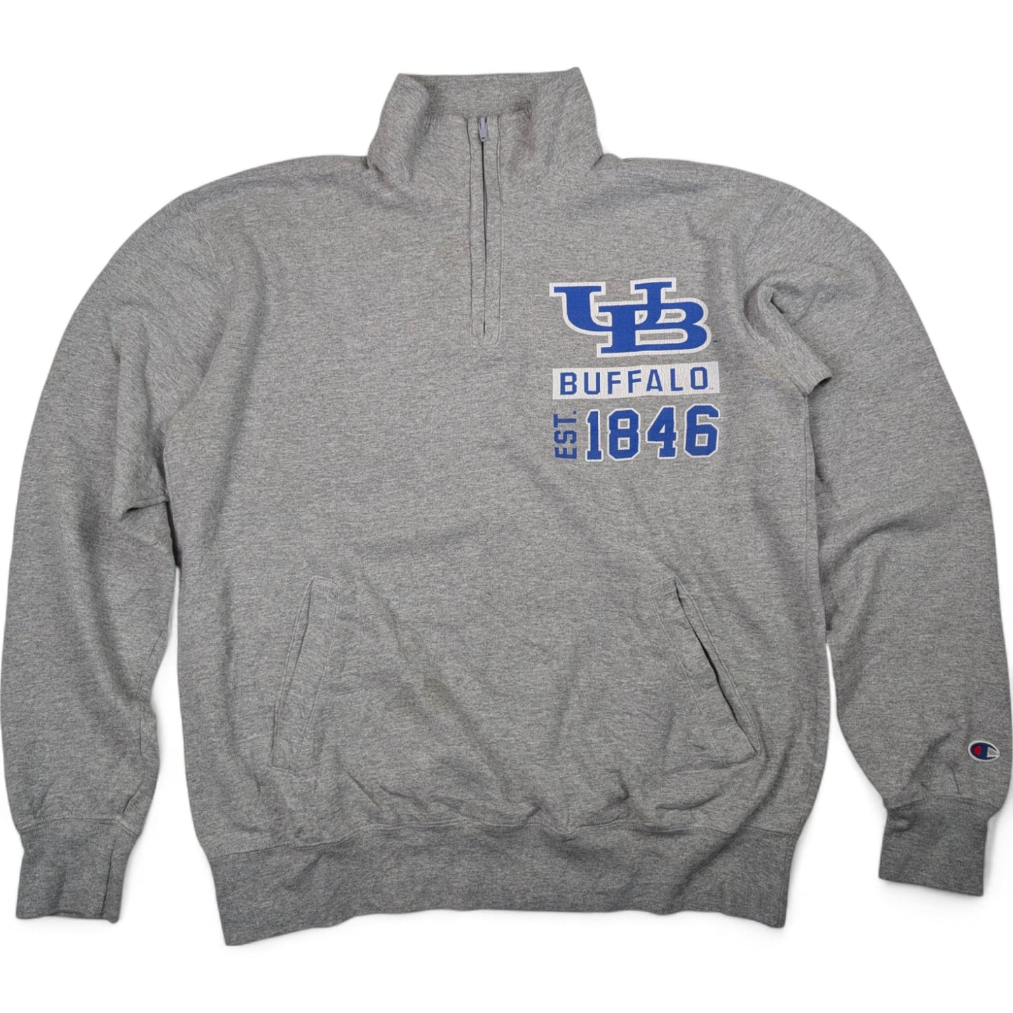 Champion Eco Graues Vintage Sweatshirt L
