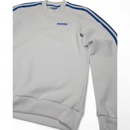 Retro Adidas Sweatshirt mit Blauen Adidas Stripes S