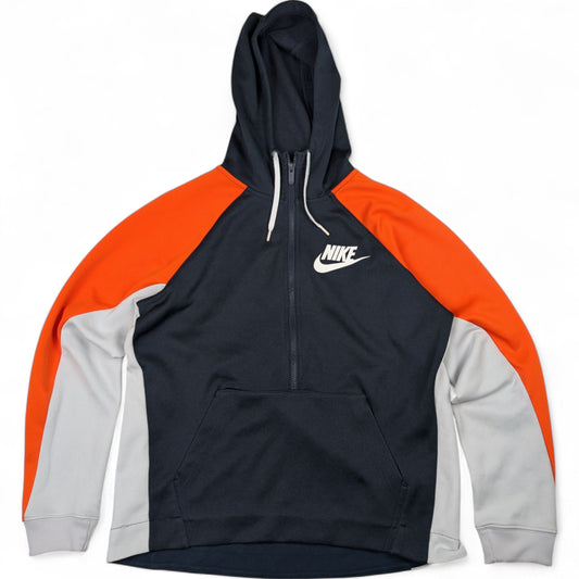 Retro Nike Zipper Überzieher Orange Blau