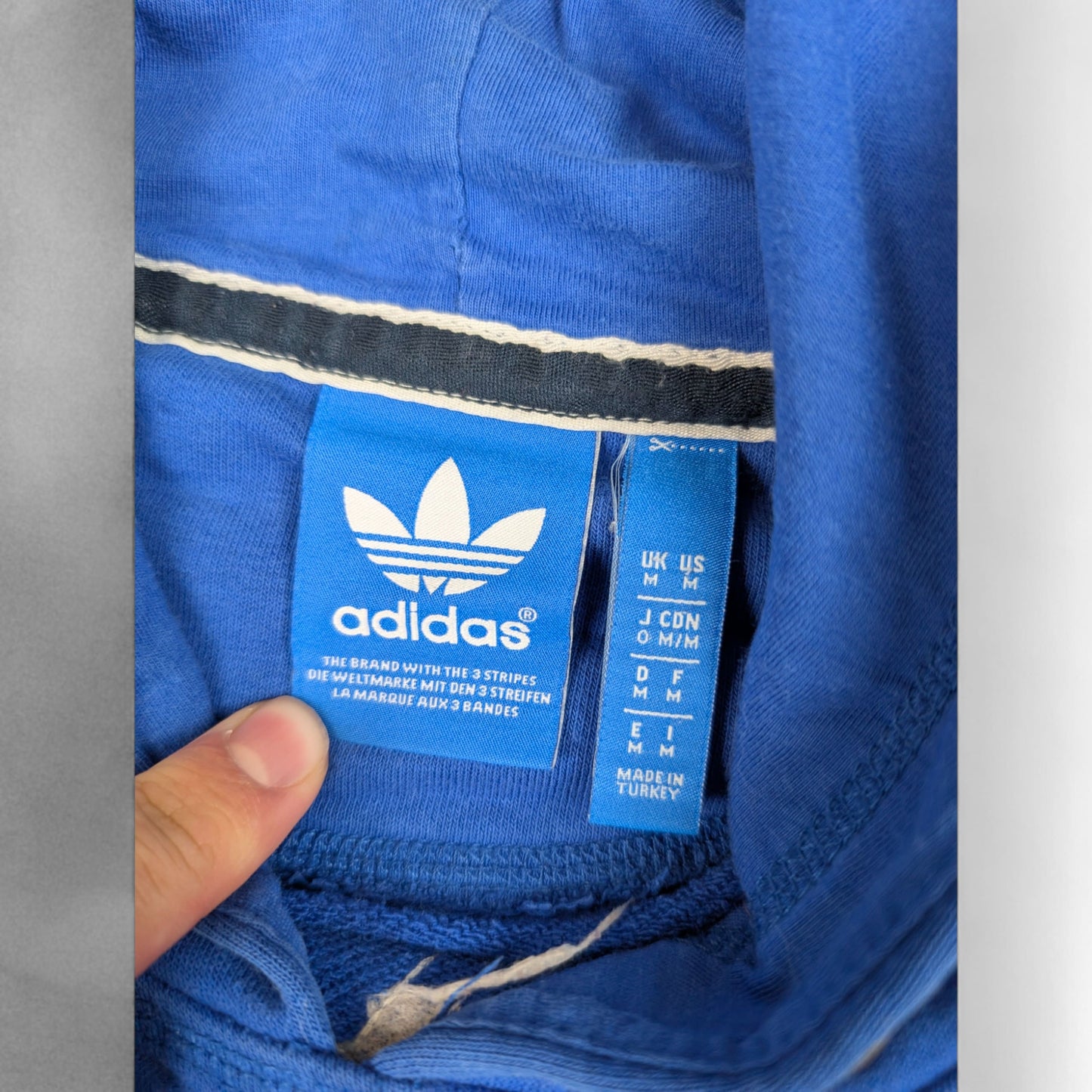 Adidas Vintage Hoodie Blau M