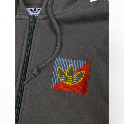 Adidas Vintage Zipper dunkel Grün S